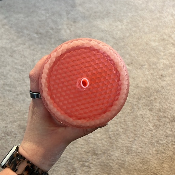 Starbucks 2022 soft touch pink lemonade studded Tumbler 24oz Venti - Picture 3 of 4